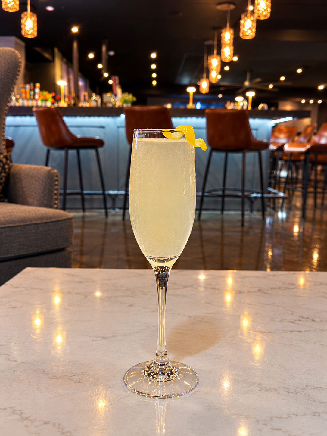 Mediterranean-inspired cocktails at the bar