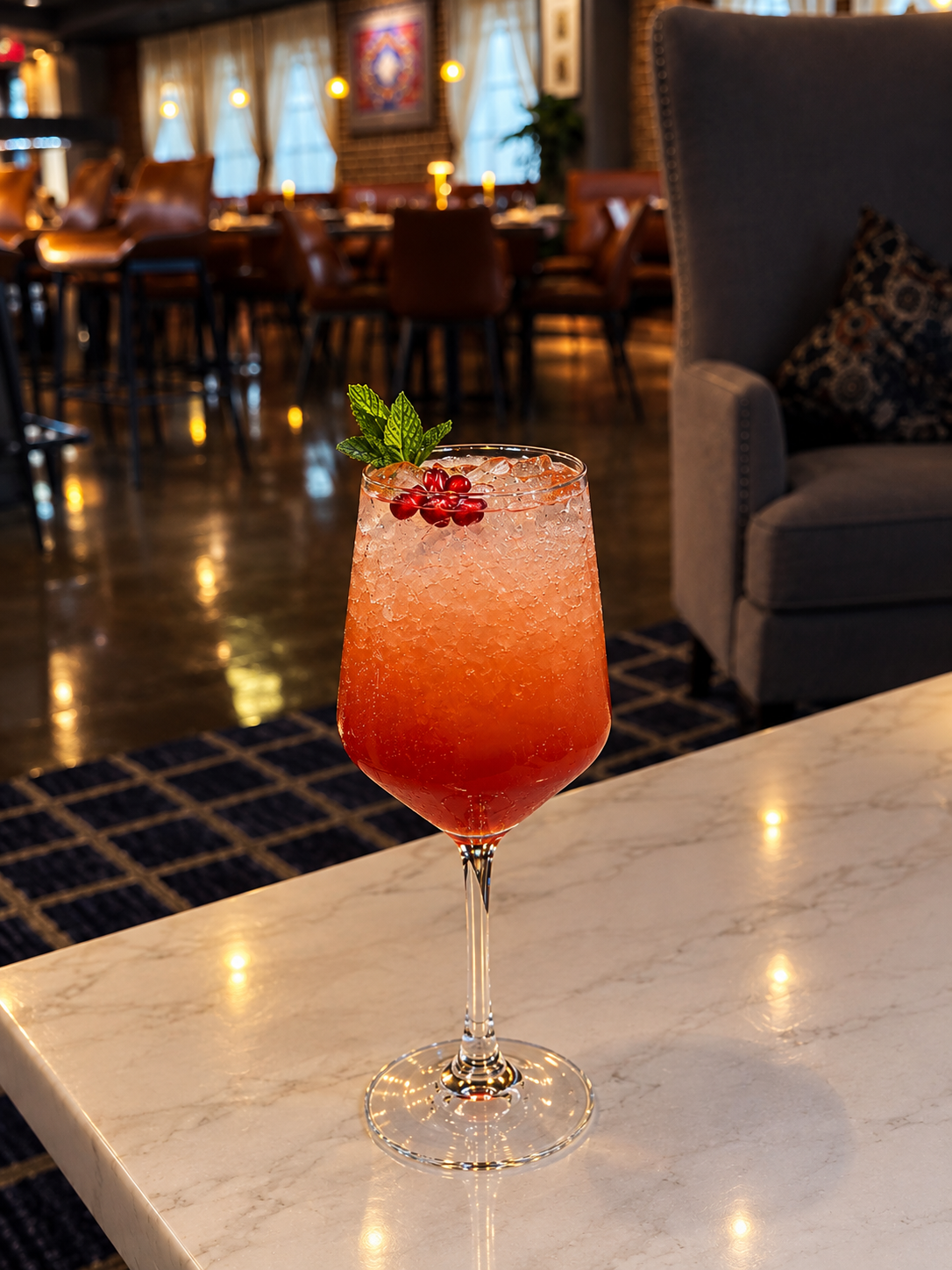 Mediterranean-inspired cocktails at the bar